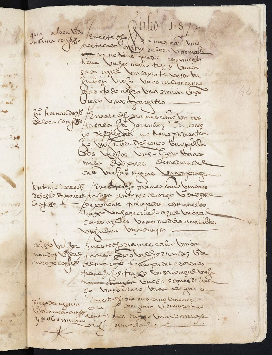 Registro de entrada de enfermos del Hospital. (Hombres y Mujeres). Años 1574-1578.