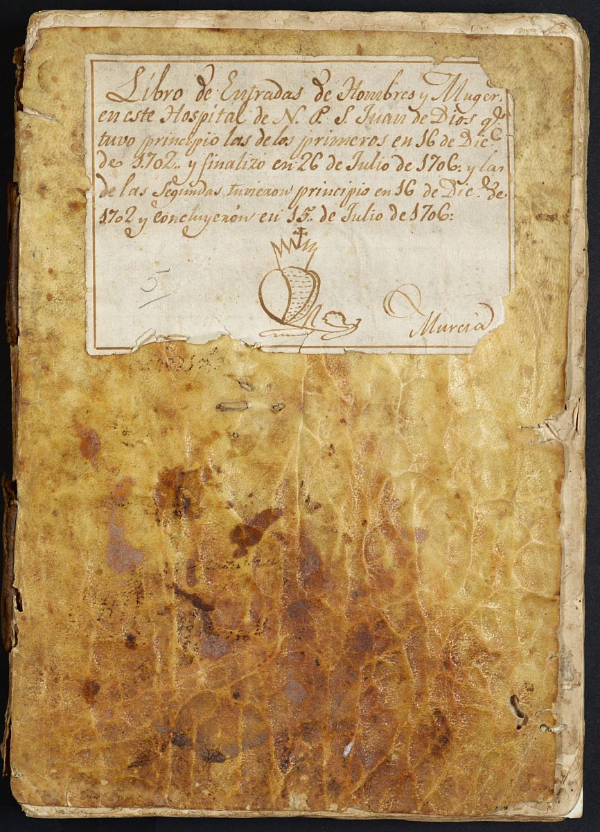 Registro de entrada de enfermos del Hospital. (Hombres y Mujeres). Años 1702-1706.