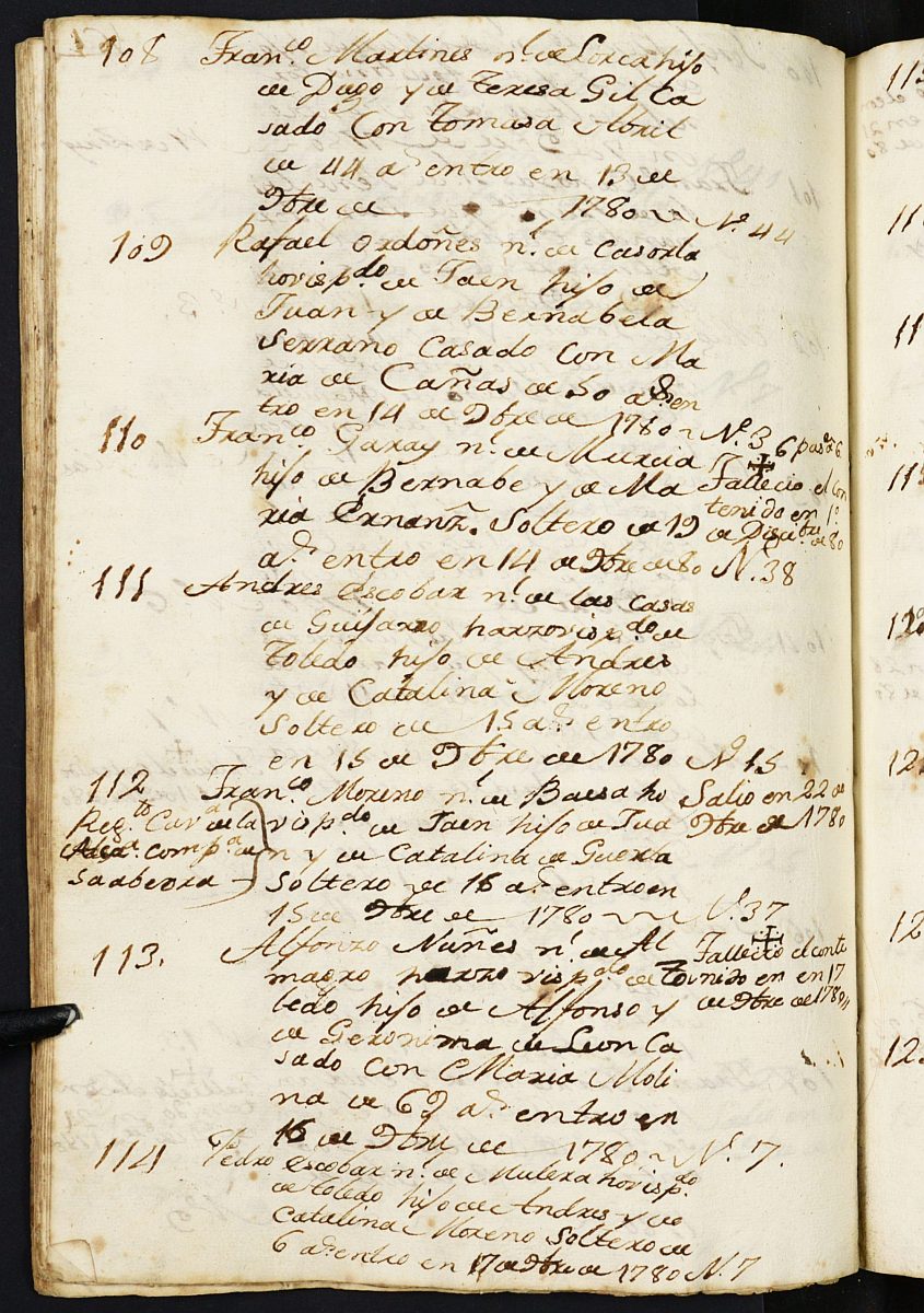 Registro de entrada y salida de enfermos del Hospital. (Hombres y Militares). Años 1777, enero-1782, junio.