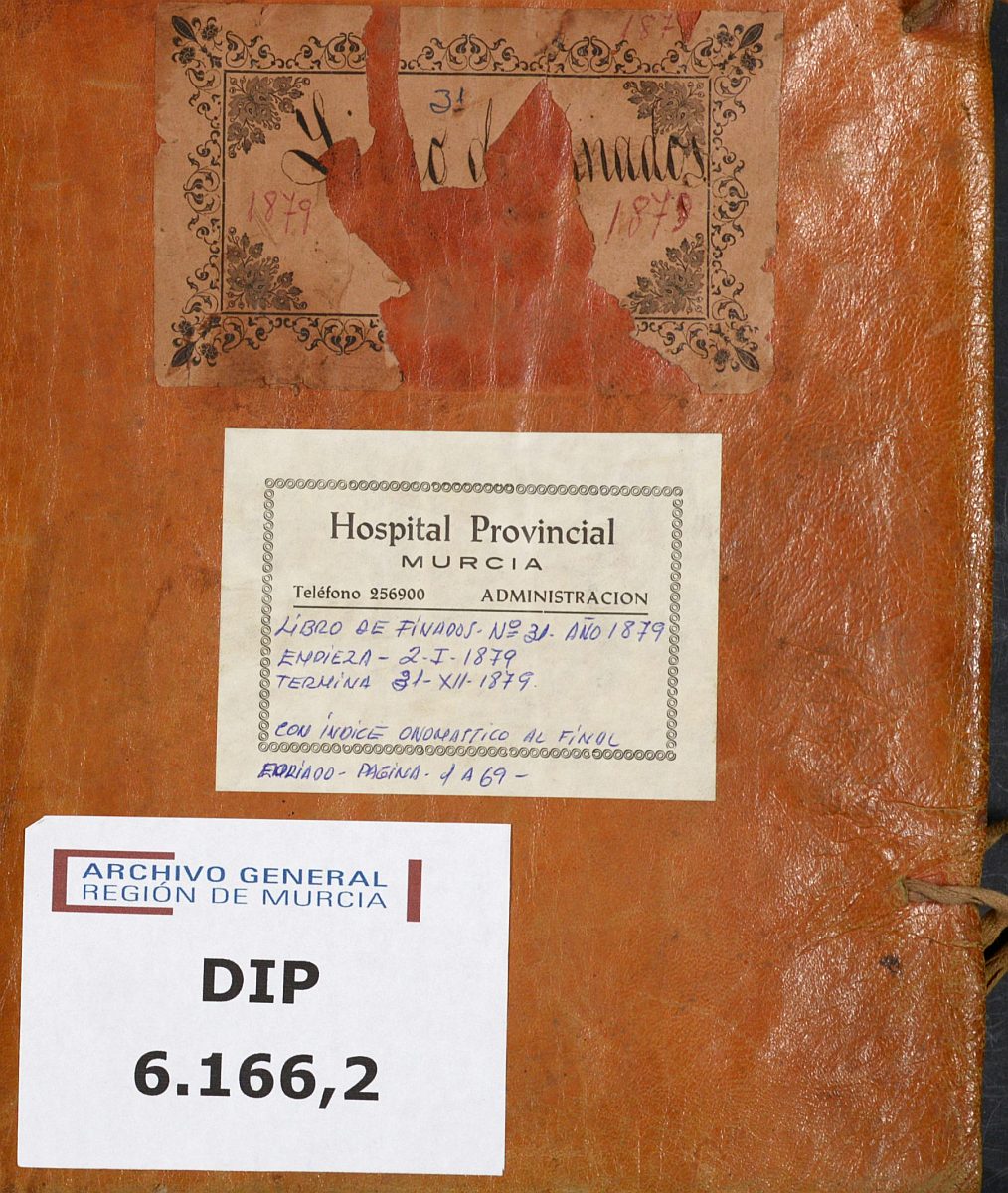 Registro de defunciones del Hospital. Año 1879.