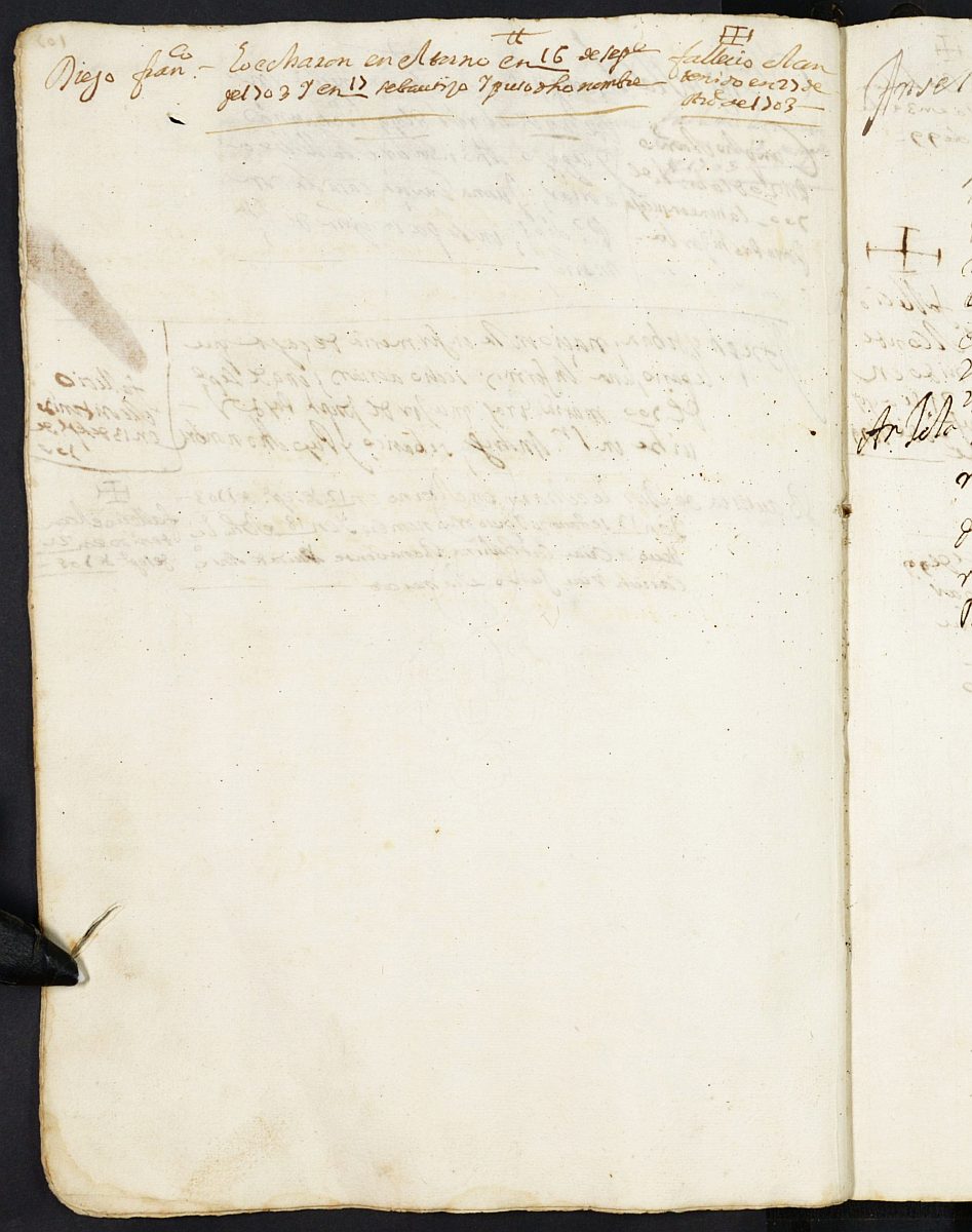 Registro de expósitos del Hospital. Años 1693-1712.