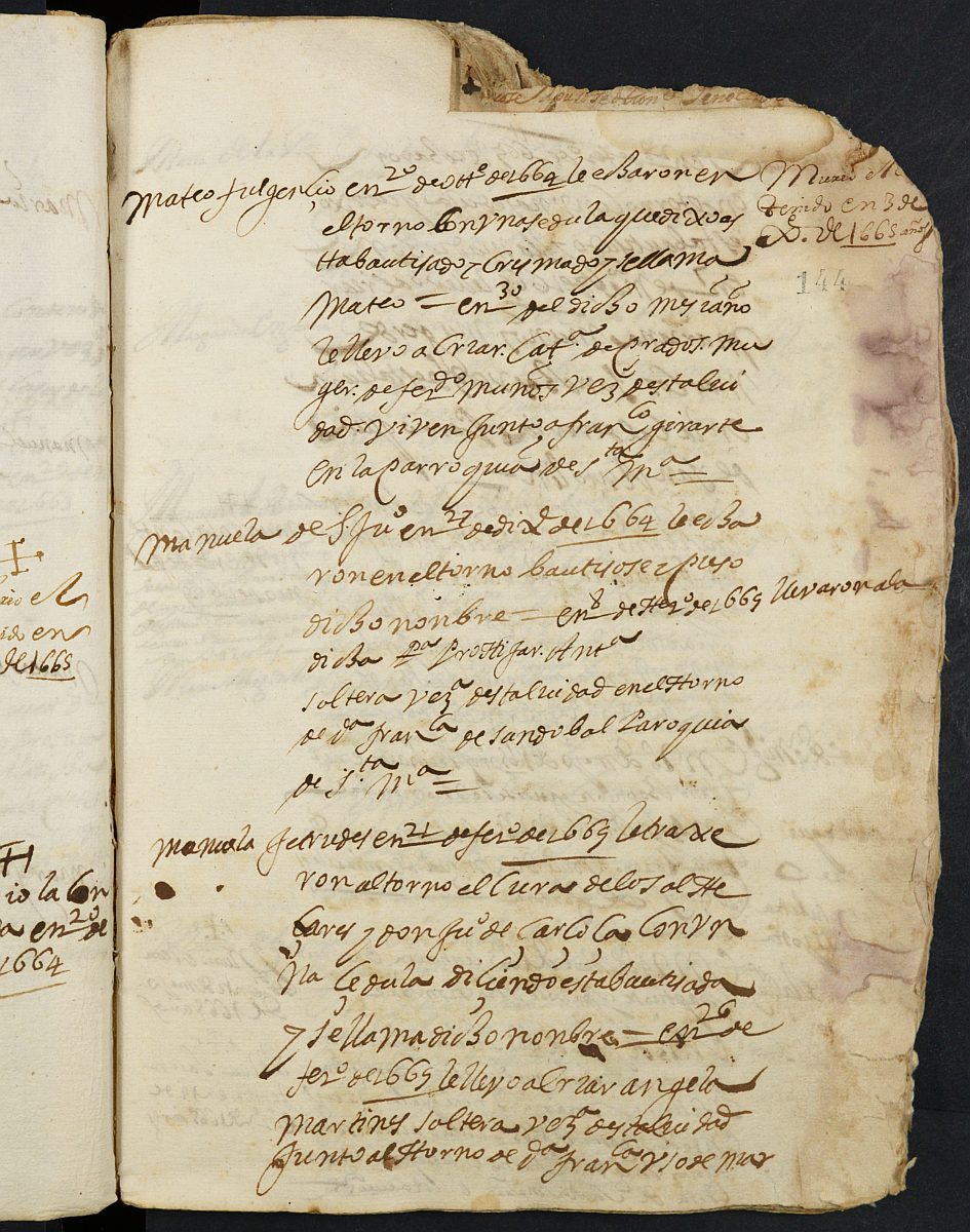 Registro de expósitos del Hospital y de las pagas a las amas de cría. Años 1650-1693.