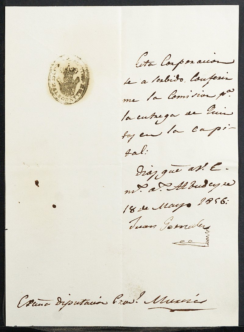 Copia certificada de los acuerdos y diligencias practicadas para la declaración de mozos para el Ejército del Ayuntamiento de Albudeite del reemplazo de 1856.