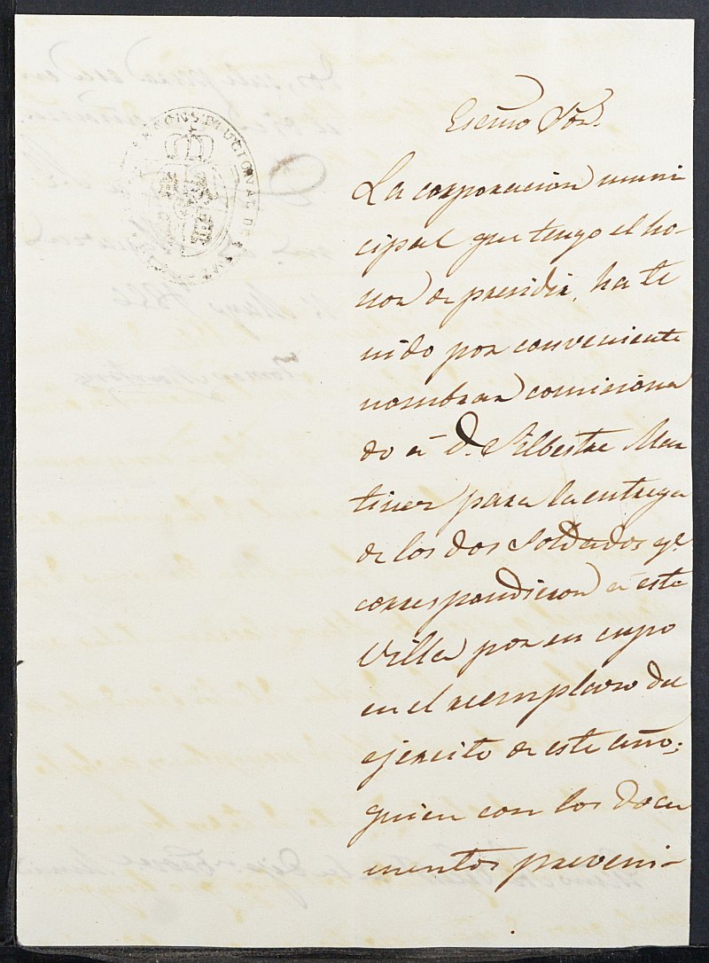 Copia certificada de los acuerdos y diligencias practicadas para la declaración de mozos para el ejército de mozos para el Ejército del Ayuntamiento de Alguazas del reemplazo de 1856.