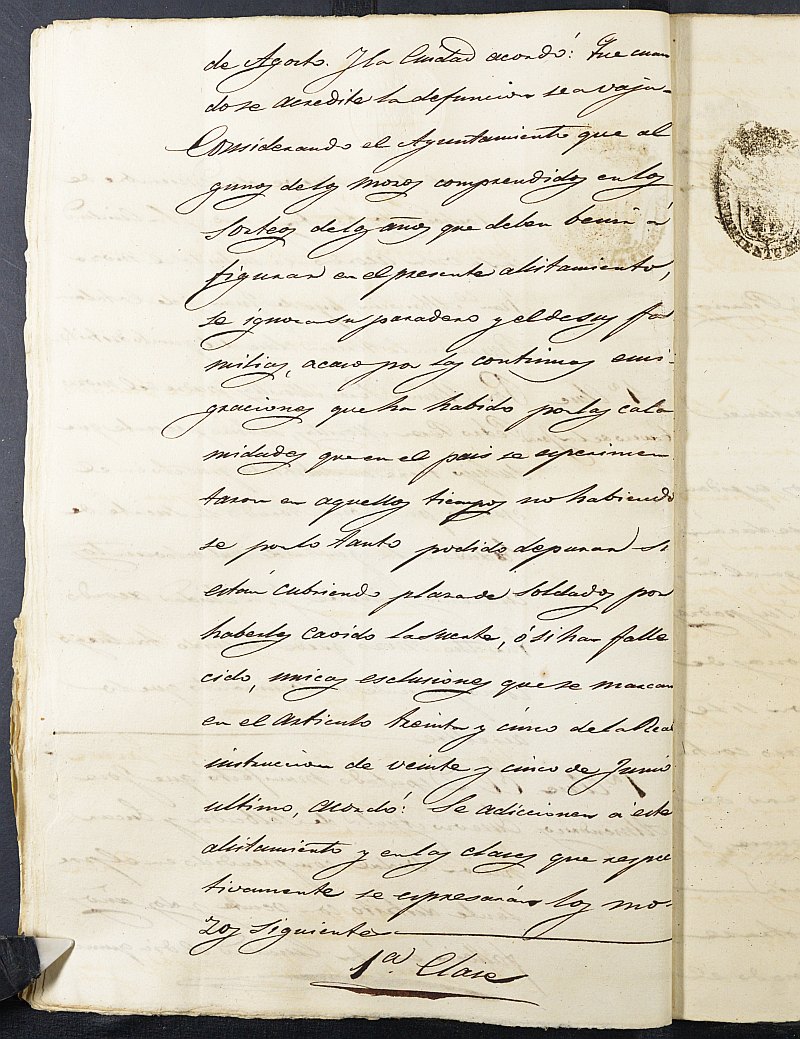 Copia certificada del acta de alistamiento, rectificación y sorteo de los mozos para las Milicias Provinciales del Quinto Distrito del Ayuntamiento de Lorca del reemplazo de 1856.