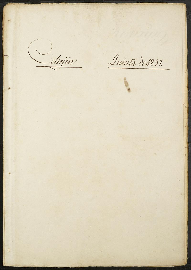 Expediente General de Reclutamiento y Reemplazo de Cehegín. Año 1857.