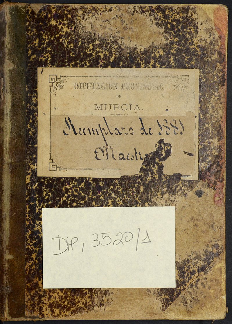 Padrón de Quintas de la Comisión Provincial de Murcia. Reemplazo 1881.