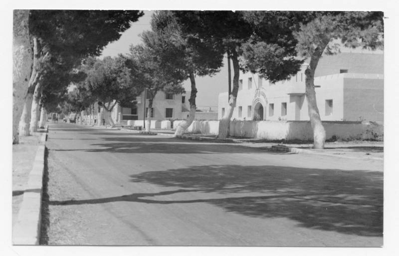 Fotografía de la carretera de acceso a Torre-Pacheco para el libro “Murcia: pueblos y paisajes”, de Antonio de Hoyos.
