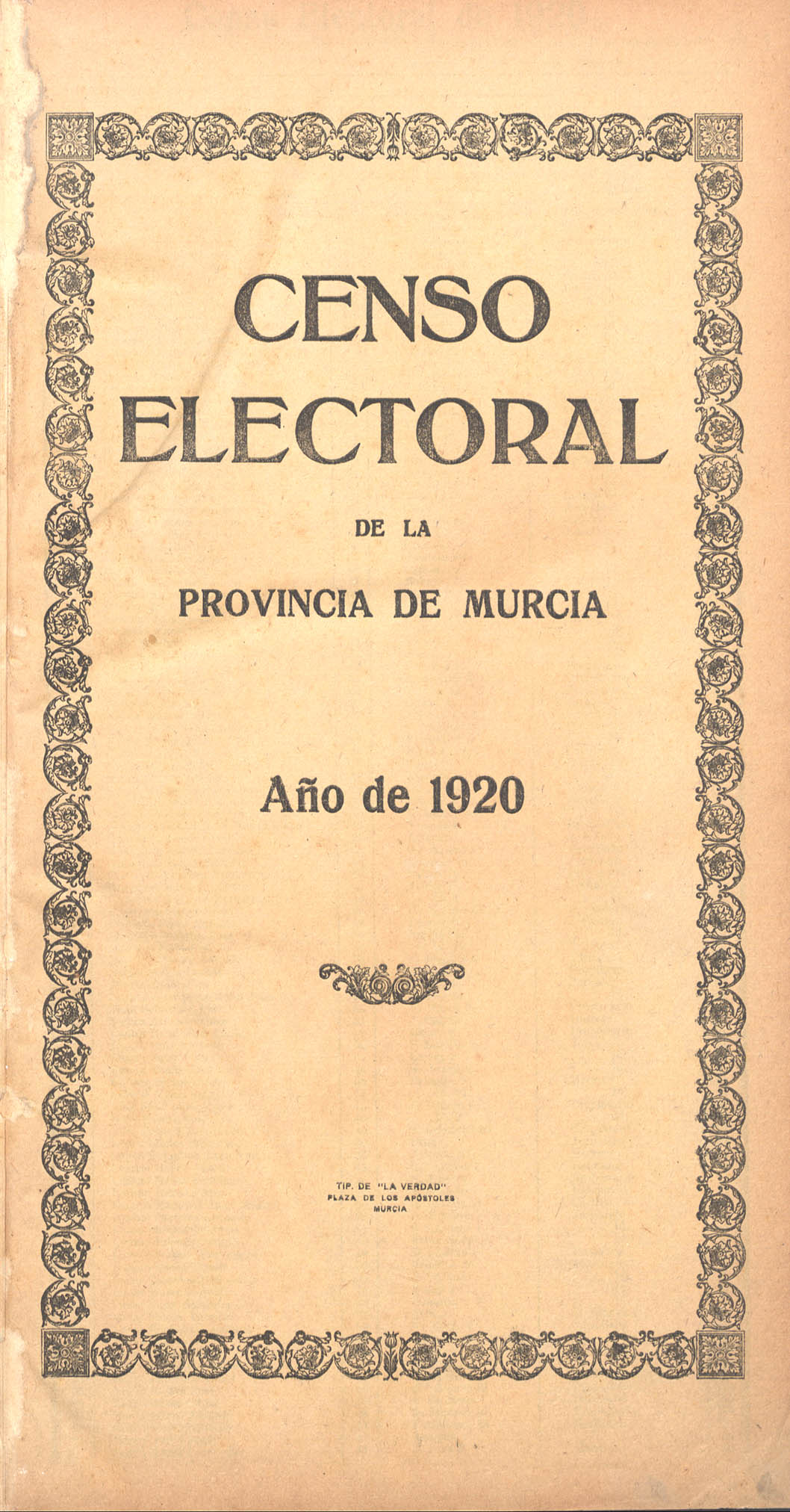 Censo electoral provincial de 1920