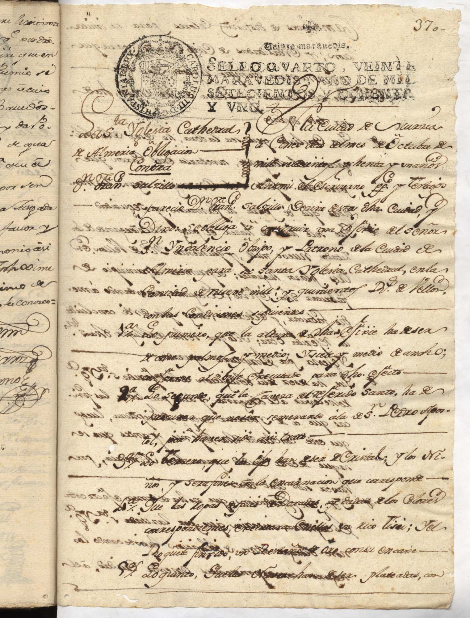 Registro de Ignacio Fernández Rubio, Murcia de 1781.