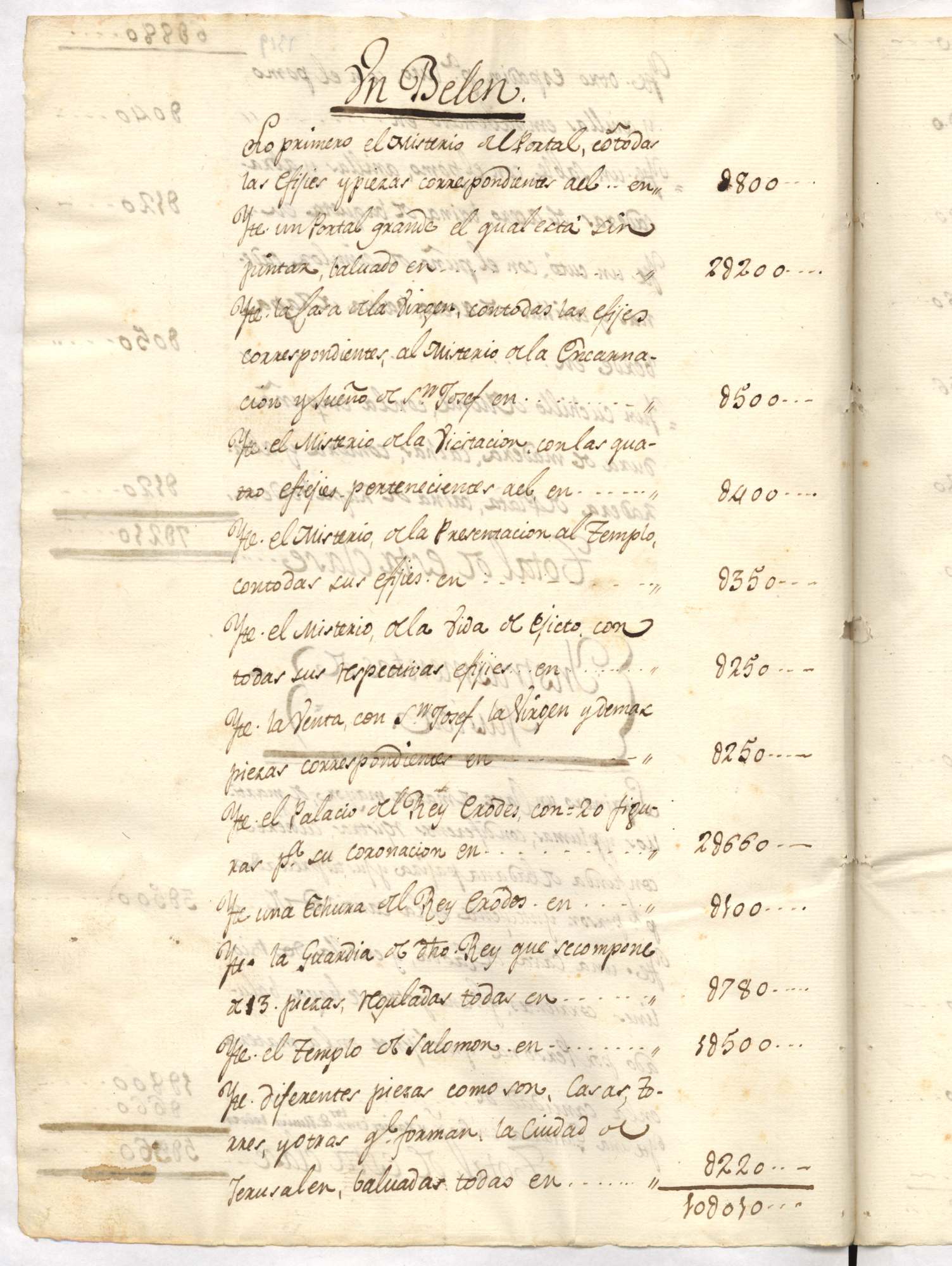 Registro de Juan Mateo Atienza, Murcia de 1800.