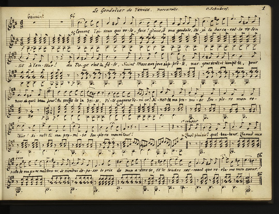 Cuaderno de composiciones musicales de Gustavo Gillman Bovet.