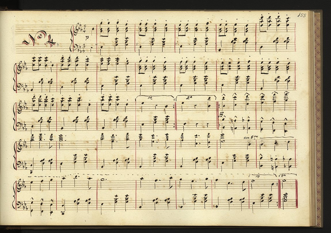 Cuaderno de composiciones musicales de Gustavo Gillman Bovet.