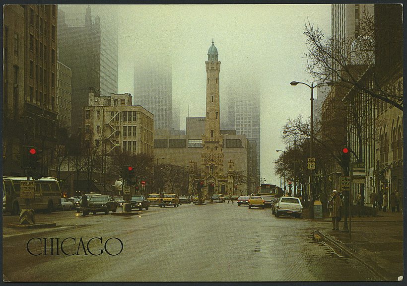 Tarjeta postal de Enrique Carbonell dirigida a Ana Belmonte desde Chicago.