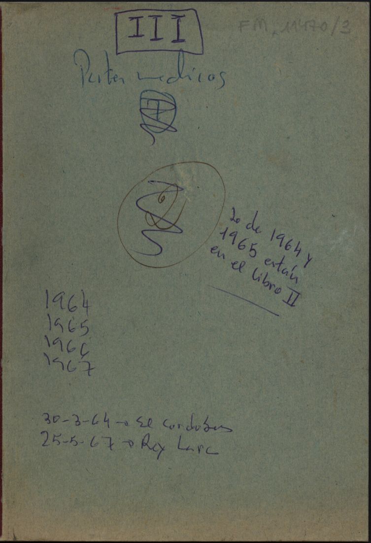 Cuadernos de partes medícos de la plaza de toros de Murcia (1964-1967)
