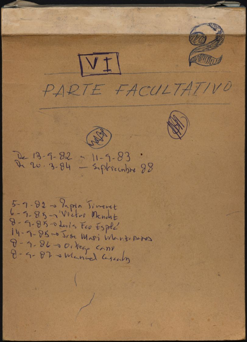 Cuadernos de partes medícos de la plaza de toros de Murcia (1982-1988)
