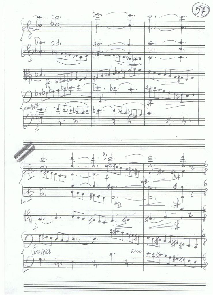 Obra musical 'Obertura en forma de variaciones, Op. 58a', de Miguel Franco.