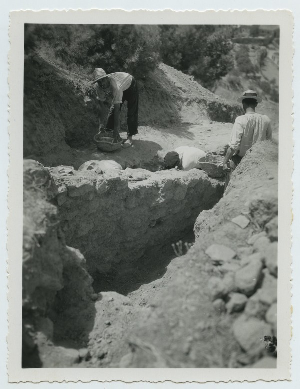Muro hallado en los trabajos de excavación arqueológica realizados en el Monte de Santa Catalina de Murcia