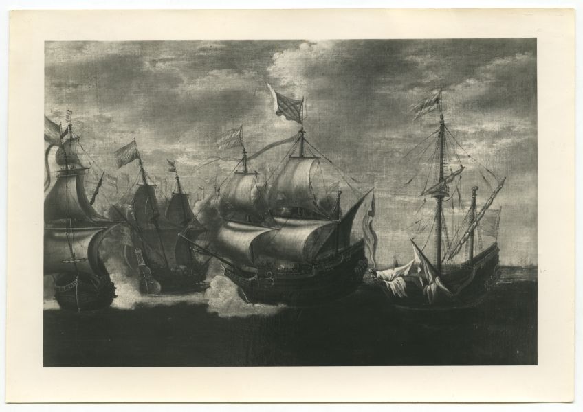 Cuadro de una batalla naval (marina), propiedad del marqués de Pidal