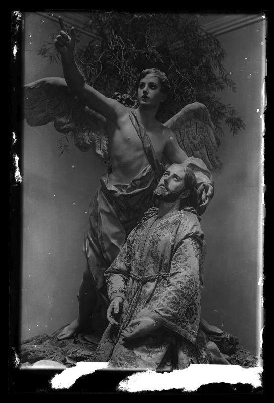 Grupo escultórico de Jesús y el Ángel, del paso de la Oración en el Huerto de la iglesia de Jesús de Murcia, obra de Francisco Salzillo