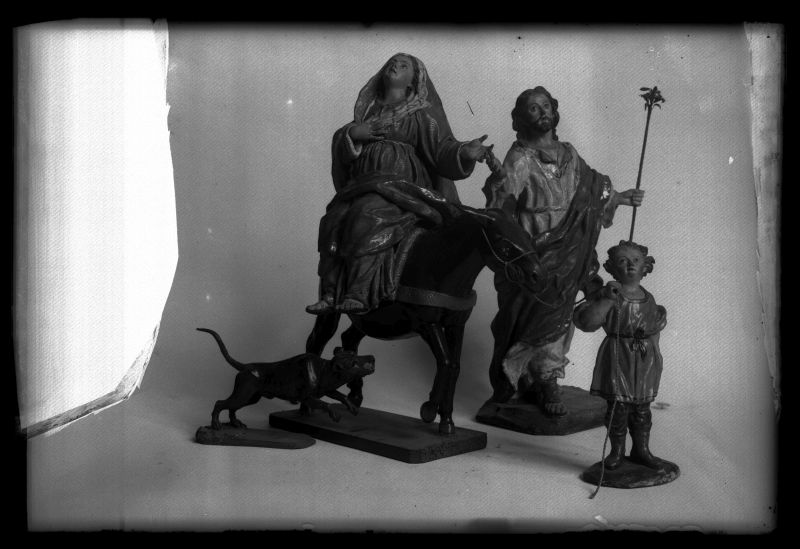 Grupo escultórico de San José y la Virgen María camino de Belén, del belén del Museo Salzillo de Murcia