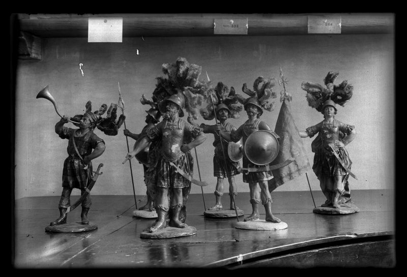 Grupo de los soldados de la guardia de Herodes, del belén del Museo Salzillo de Murcia