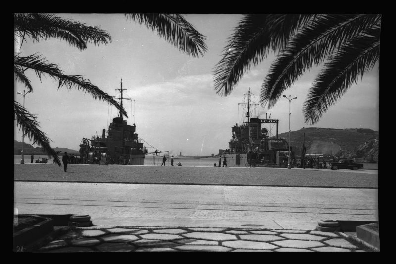 Dos cañoneros de la Armada Española amarrados en el puerto de Cartagena