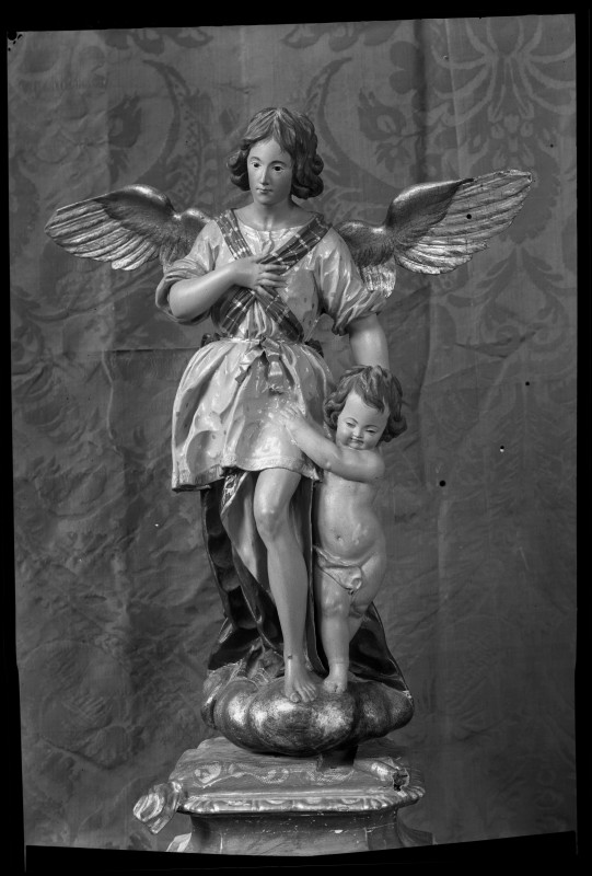 Escultura de un ángel de la guarda del monasterio de Agustinas Descalzas de Murcia