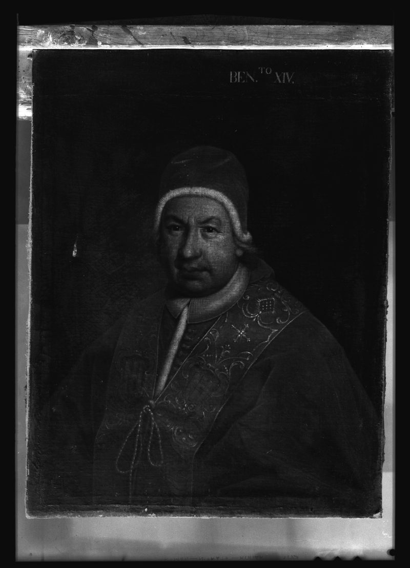 Retrato del papa Benedicto XIV de la iglesia de San Andrés de Murcia