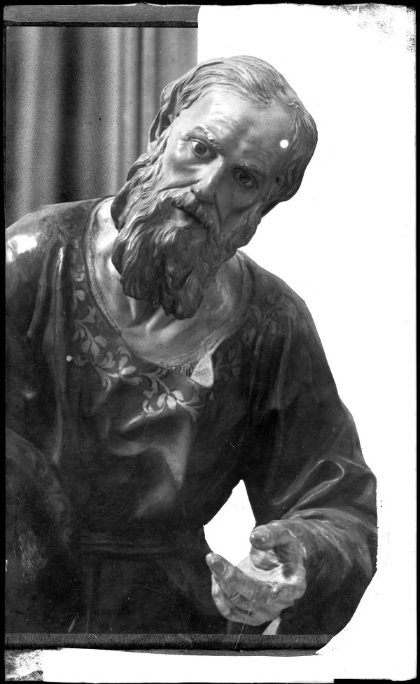 Detalle de la escultura de San Andrés, del paso de La Última Cena de la Cofradía de Nuestro Padre Jesús de Murcia, obra de Francisco Salzillo