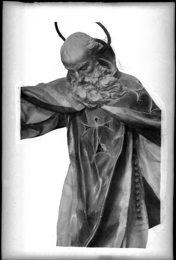 Detalle de la esucultura de San Antón de la ermita homónima de Murcia, obra de Francisco Salzillo
