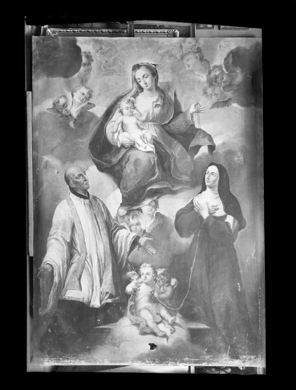 Cuadro de la Aparición de la Virgen a dos santos de la iglesia de San Lorenzo de Murcia