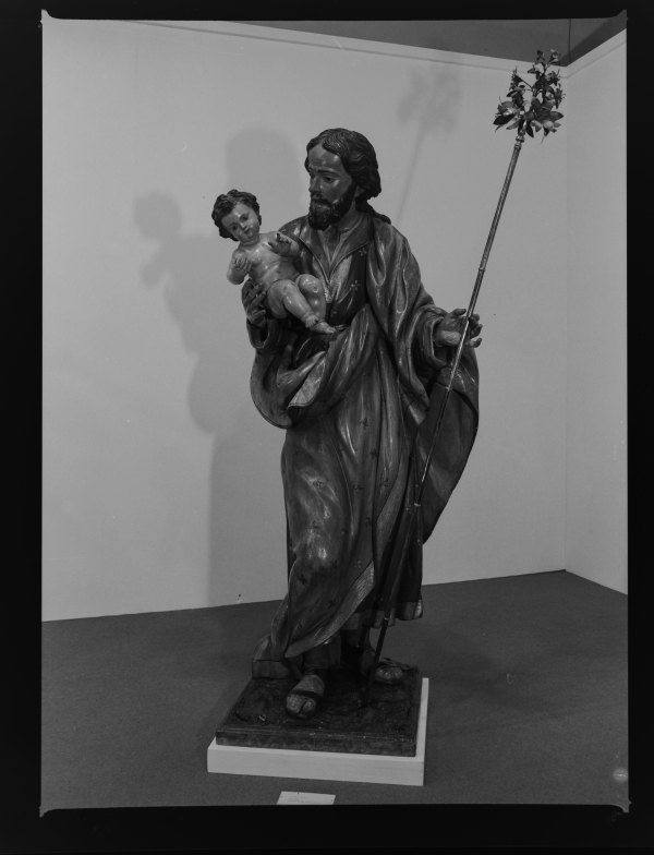 Escultura de San José con el Niño de la iglesia de San Miguel de Murcia, obra de Nicolás Salzillo