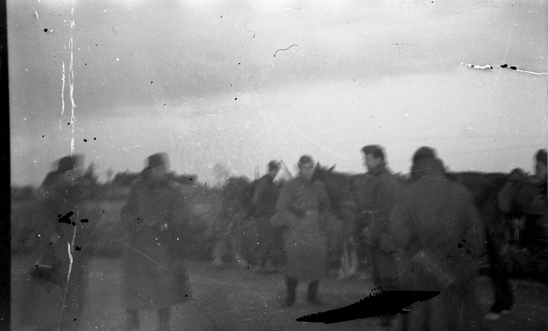 Un grupo de soldados de la División Azul durante una marcha