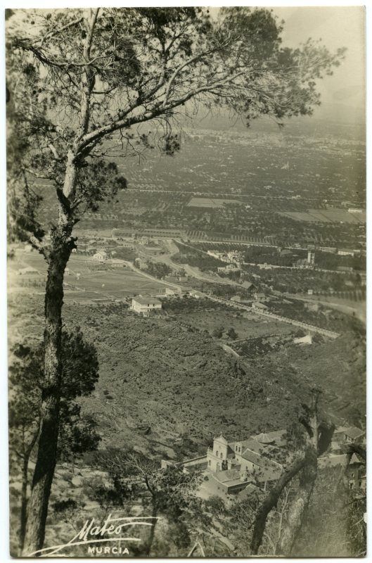 Fotopostal de panorámica de Murcia desde la Sierra de El Valle y Carrascoy.
