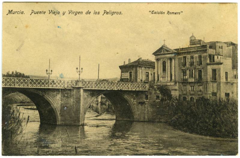 Murcia. Puente Viejo y Virgen de los Peligros.