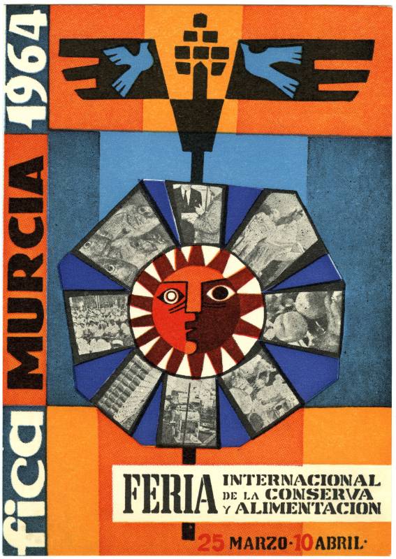 Postal del cartel de la Feria Internacional de la Conserva y Alimentación. 1964 