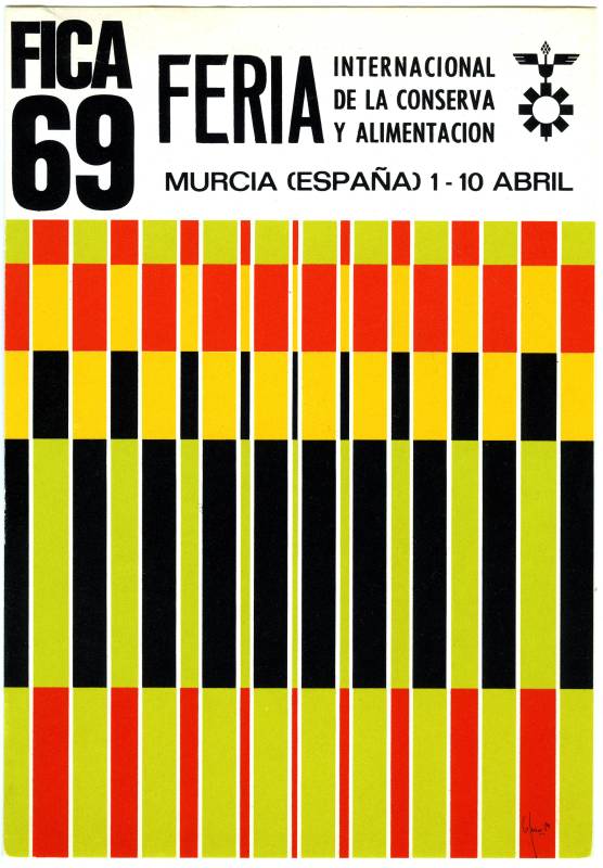 Postal del cartel de la Feria Internacional de la Conserva y Alimentación. 1969