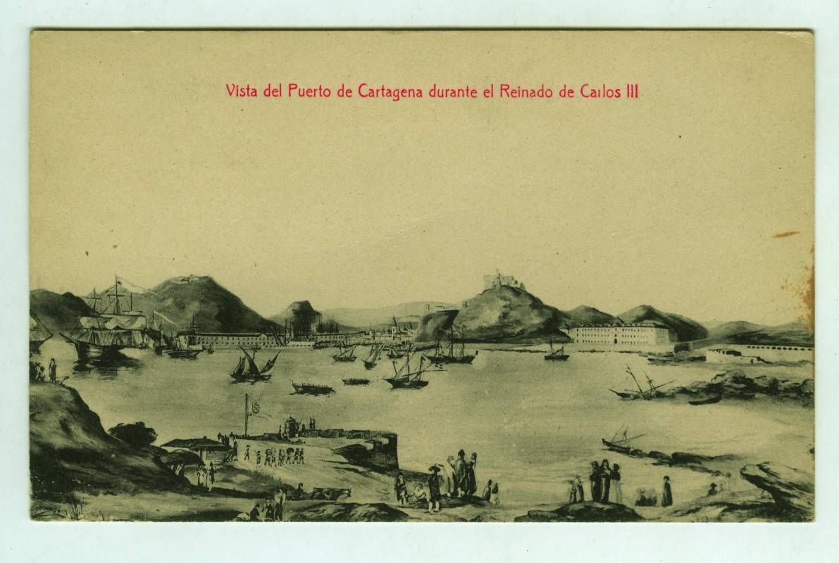 Cartagena, Vista del Puerto de Cartagena durante el Reinado de Carlos III