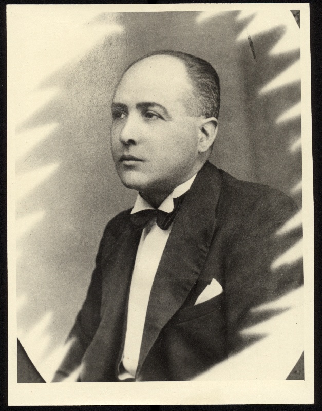 Reproducción de un retrato de Raimundo Rodríguez Hernández, director del Orfeón (1935-1936)