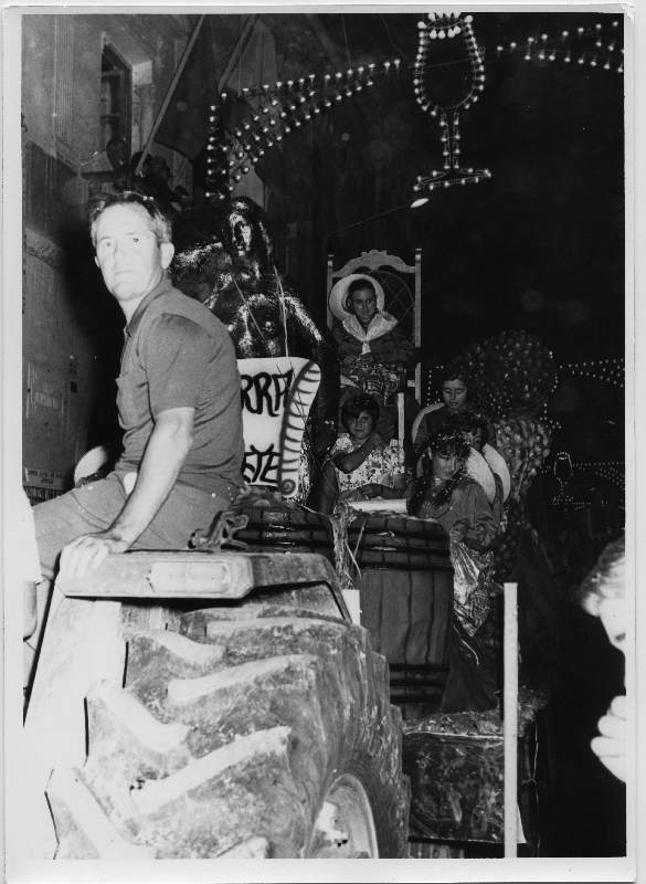 Vista de una carroza durante la fiesta de la vendimia de Jumilla