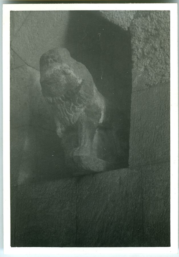 Vista de una escultura etrusca