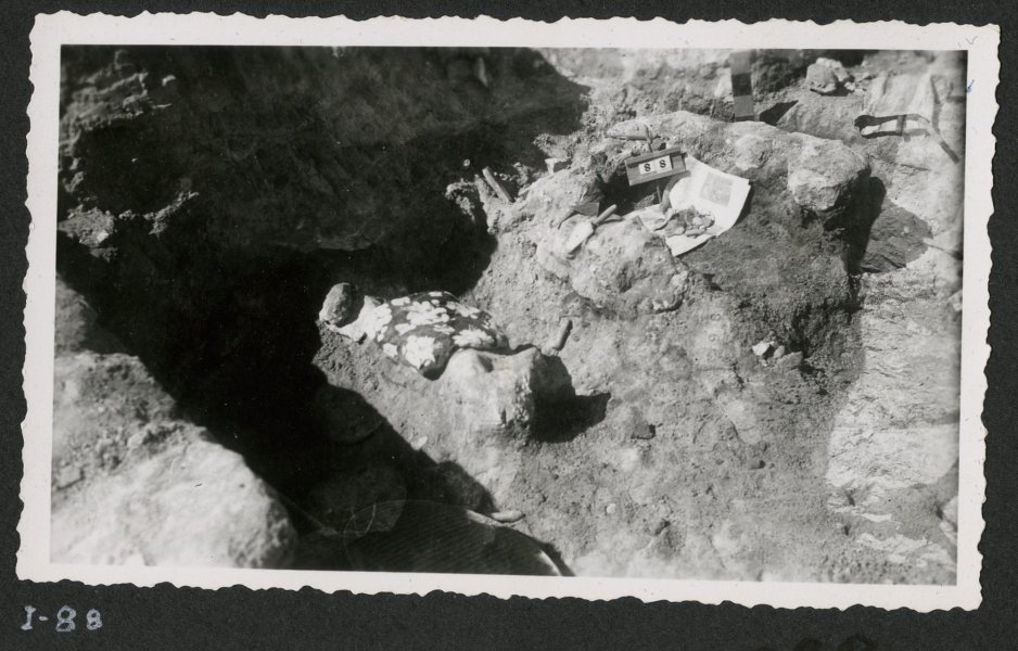 Tumba número 88 de la necrópolis del yacimiento de El Cigarralejo durante su excavación.