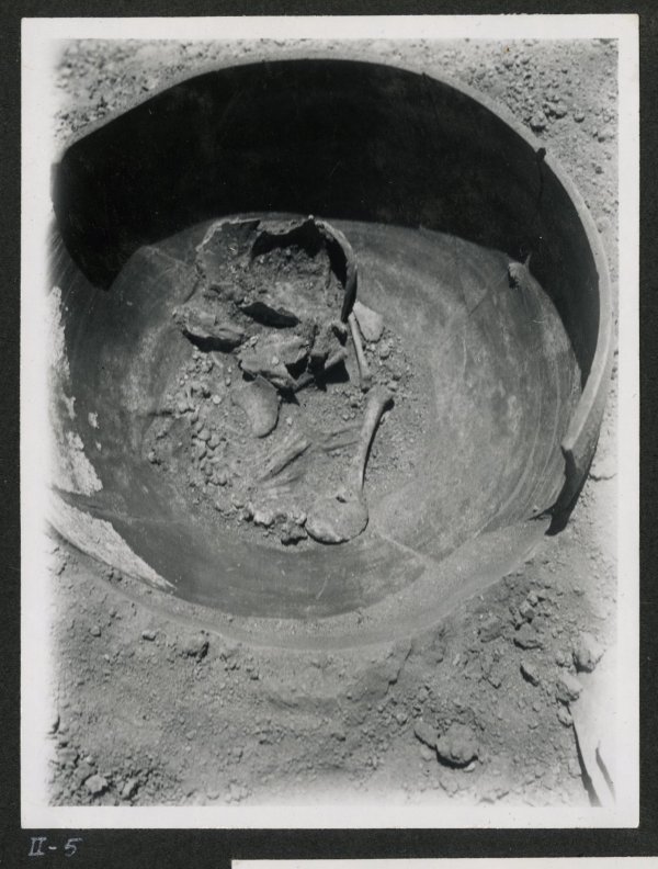 Urna funeraria sin identificar de la necrópolis del yacimiento de El Cigarralejo.