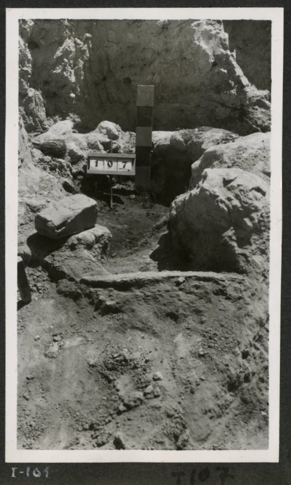 Tumba número 107 de la necrópolis del yacimiento de El Cigarralejo en proceso de excavación.