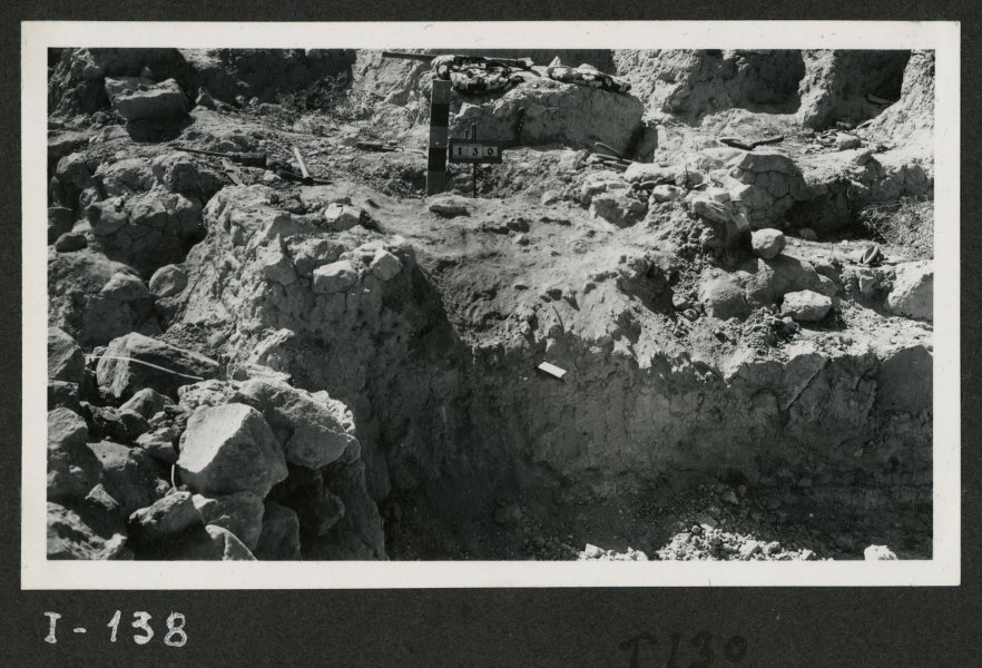Tumba número 130 de la necrópolis del yacimiento de El Cigarralejo antes de ser abierta.