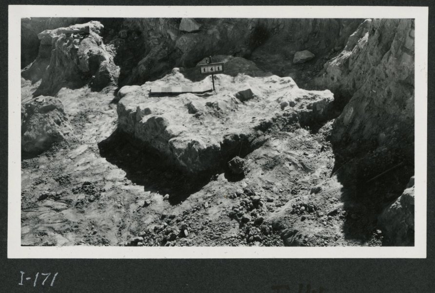 Tumba número 141 de la necrópolis del yacimiento de El Cigarralejo antes de ser abierta.