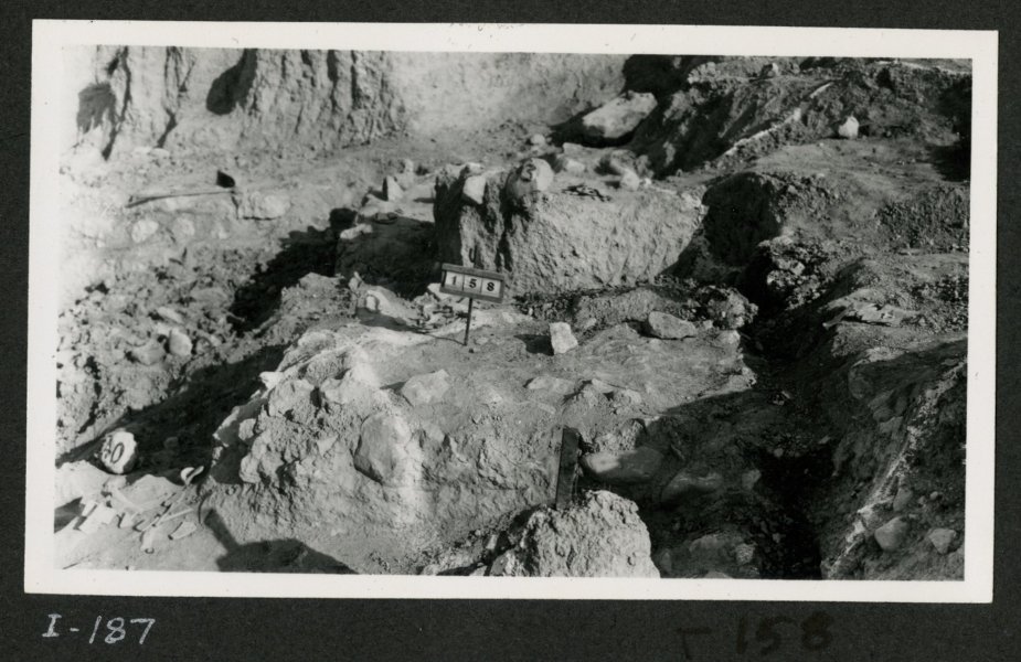 Tumba número 158 de la necrópolis del yacimiento de El Cigarralejo antes de ser excavada.