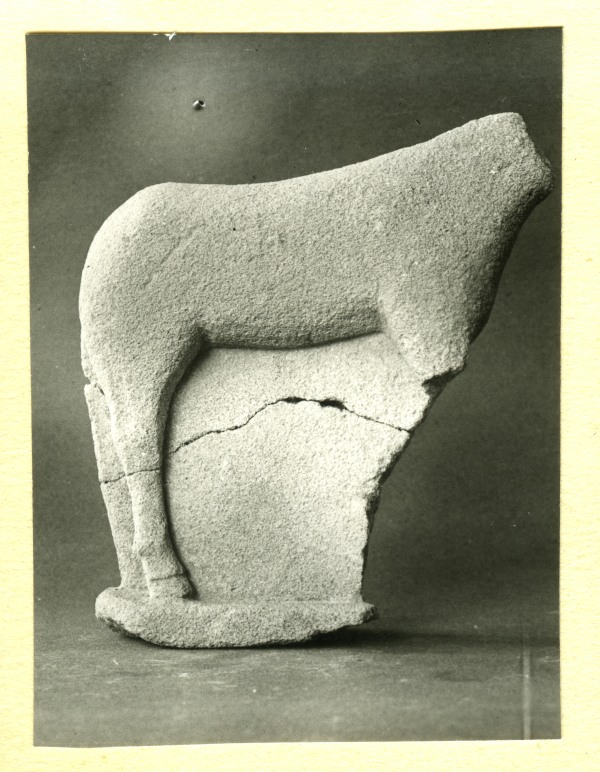 Escultura de caballo sin atalajes hallada en el Santuario de El Cigarralejo (exvoto nº 61).