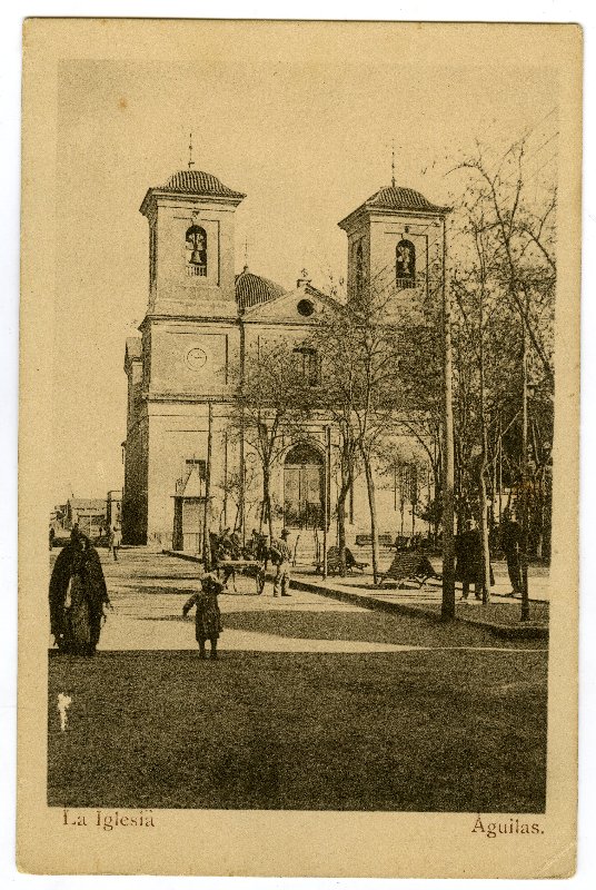 Tarjeta postal de 'La iglesia' de Águilas. 